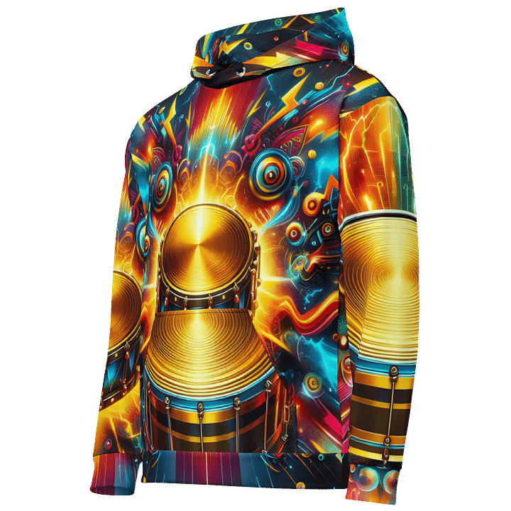 Drum Musical Instrument - All-Over Unisex Hoodie #10 product image (2)