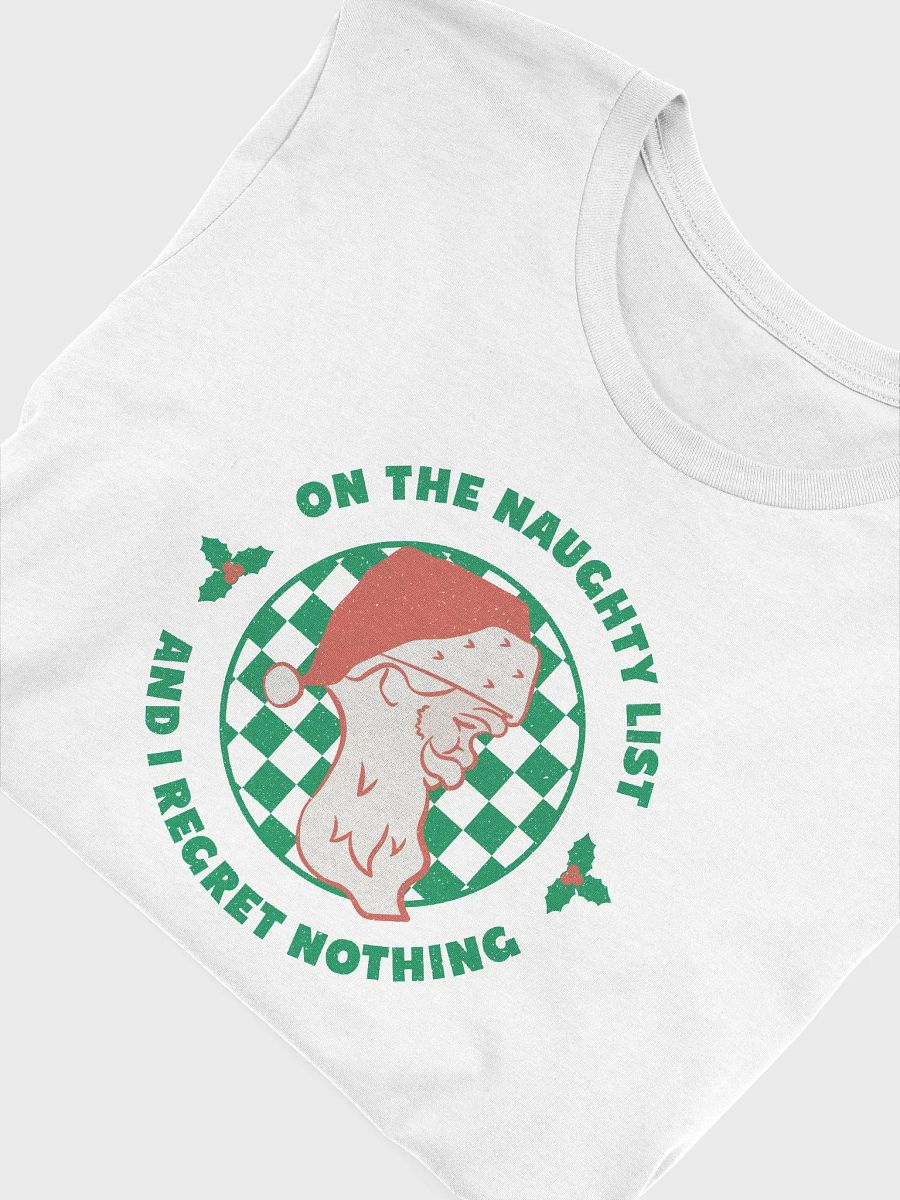 On The Naughty List And I Regret Nothing Retro Christmas T-Shirt product image (33)