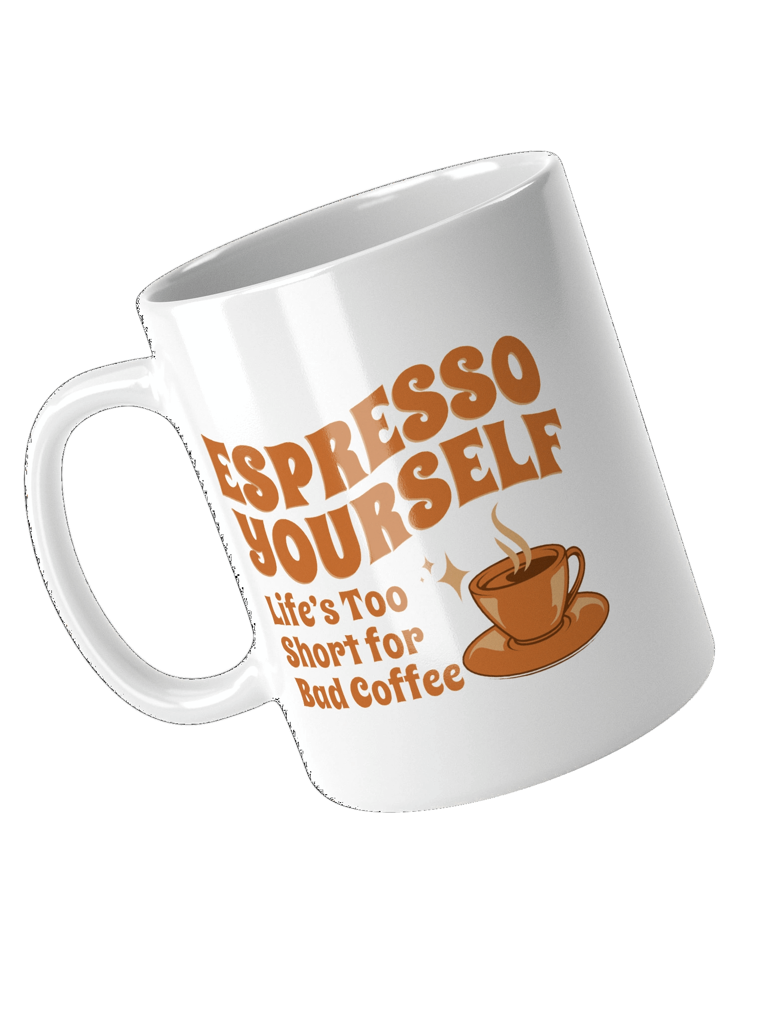 Espresso Yourself | White Glossy Mug product image (4)