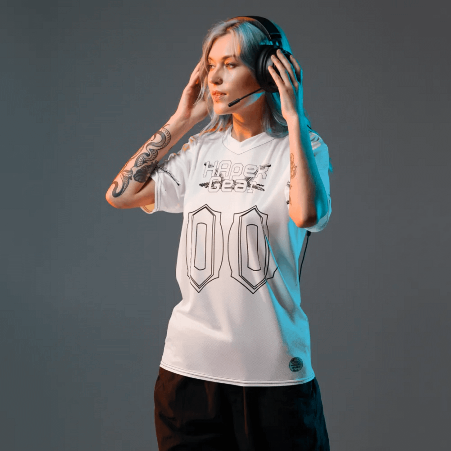 Recycled Unisex Sports Jersey - Capital - White - White HApex Gear White Logo product image (5)