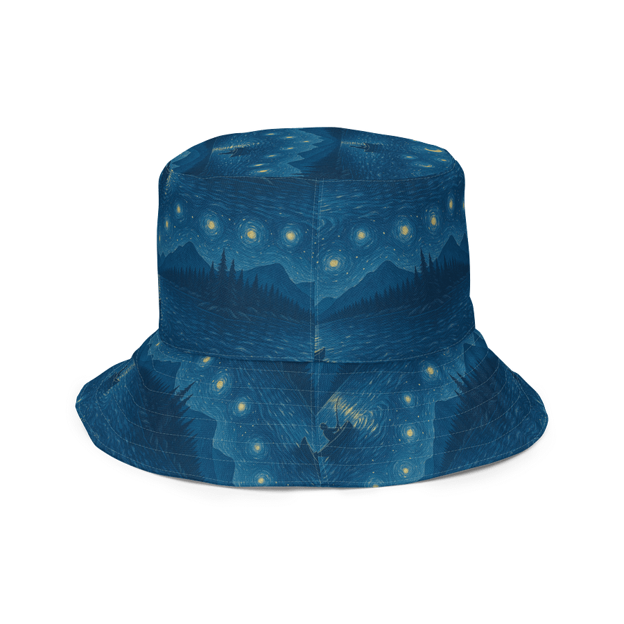 Starry Mountain Lake Fishing Bucket Hat product image (5)