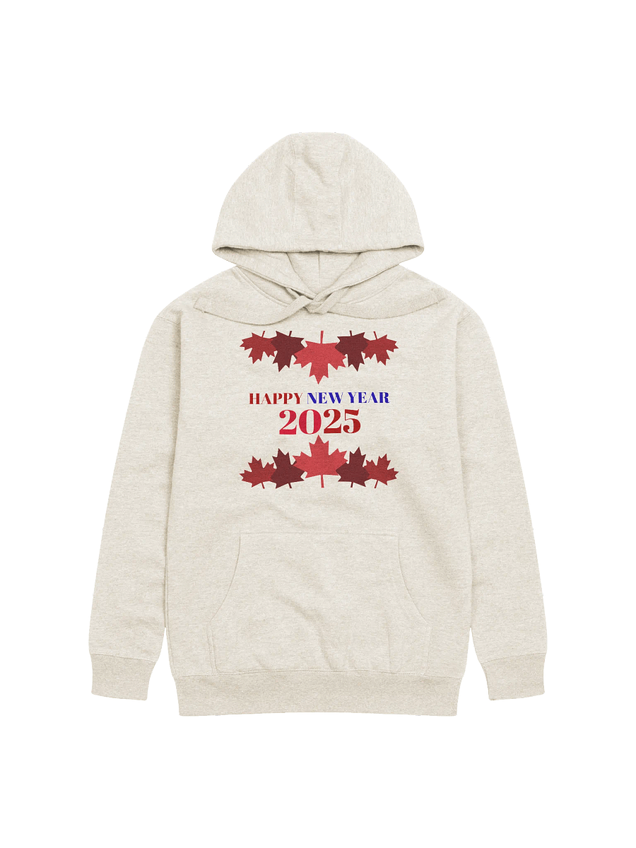 Maple Leaf Happy New 2025 Year Unisex Hoodie product image (1)