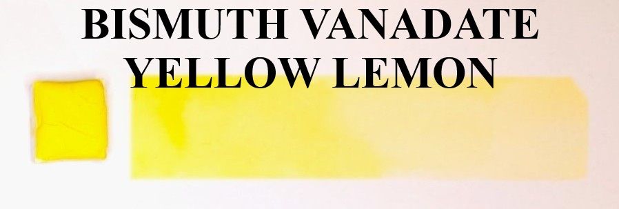 Bismuth Vanadate Yellow Lemon Water Color Paint Half Pan product image (1)