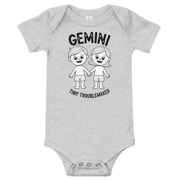 Gemini Tiny Troublemaker Baby Onesie product image (2)