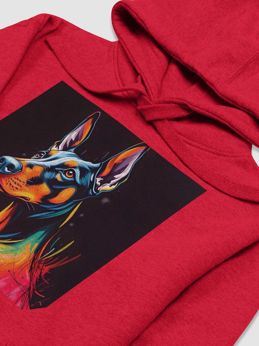 Colorful Doberman, Cozy Cotton Blend Unisex Hoodie product image (3)