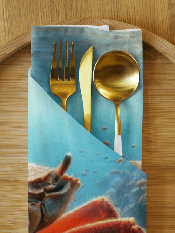 Underwater Symphony Cloth Napkin Set | AI Design beautiful underwater life product image (1)