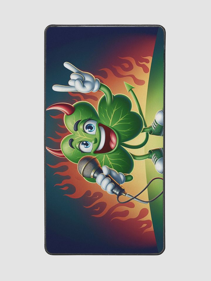 Rockin' Shamrock Desk Mat: Devilish Tunes & Office Vibes 🎤🤘 product image (2)