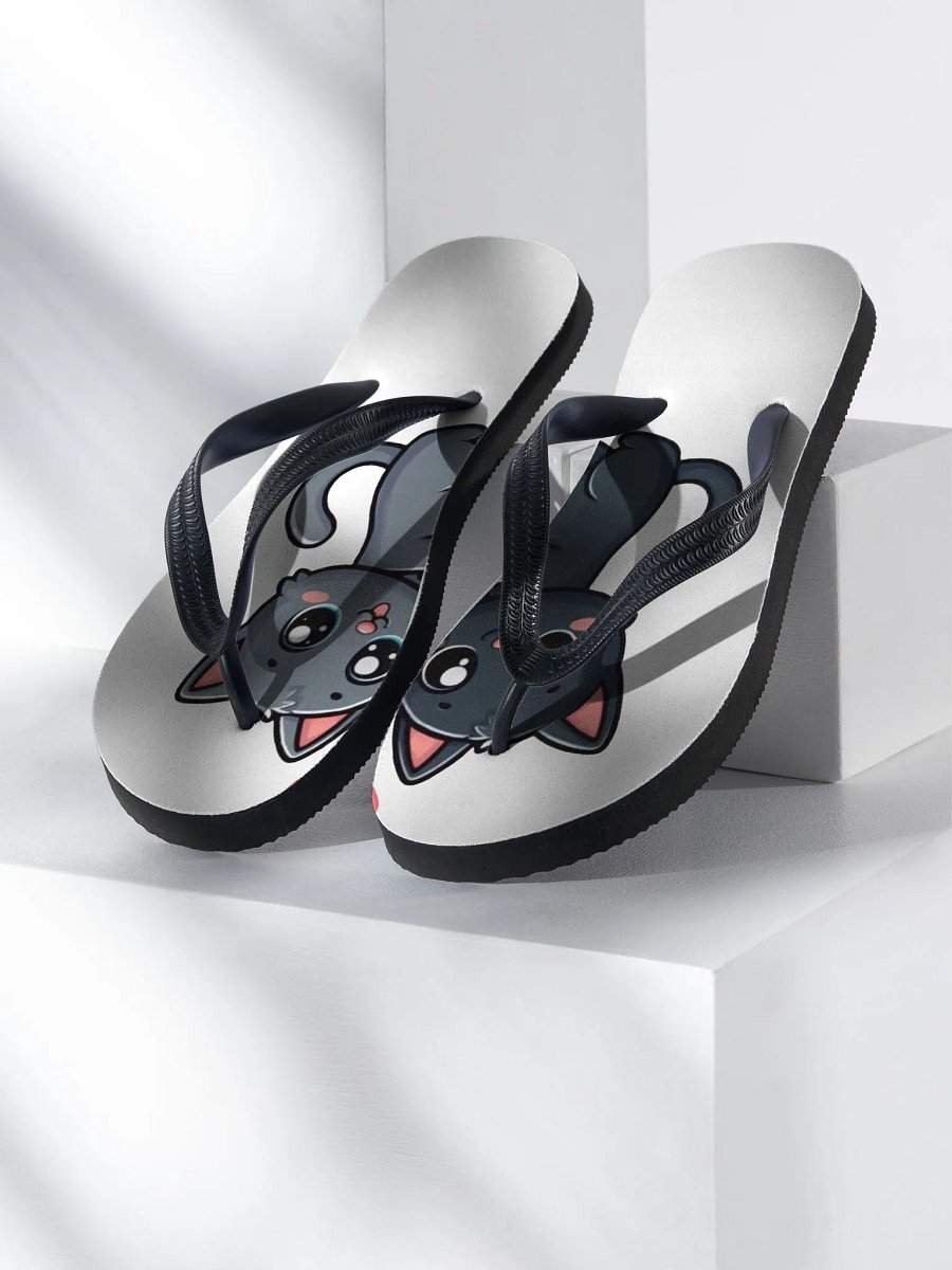 Lovely Cat Hug Flip-Flops product image (1)