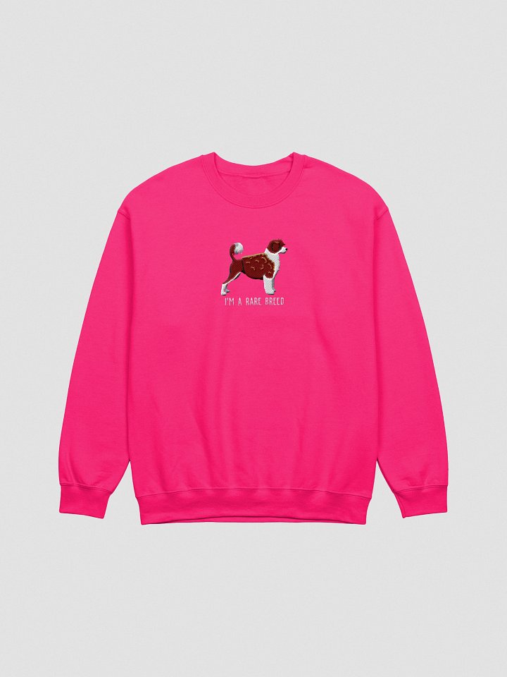 I'm a Rare Breed Sweatshirt (Embroidered) of a Portuguese Water Dog(Chocolate & White) product image (16)