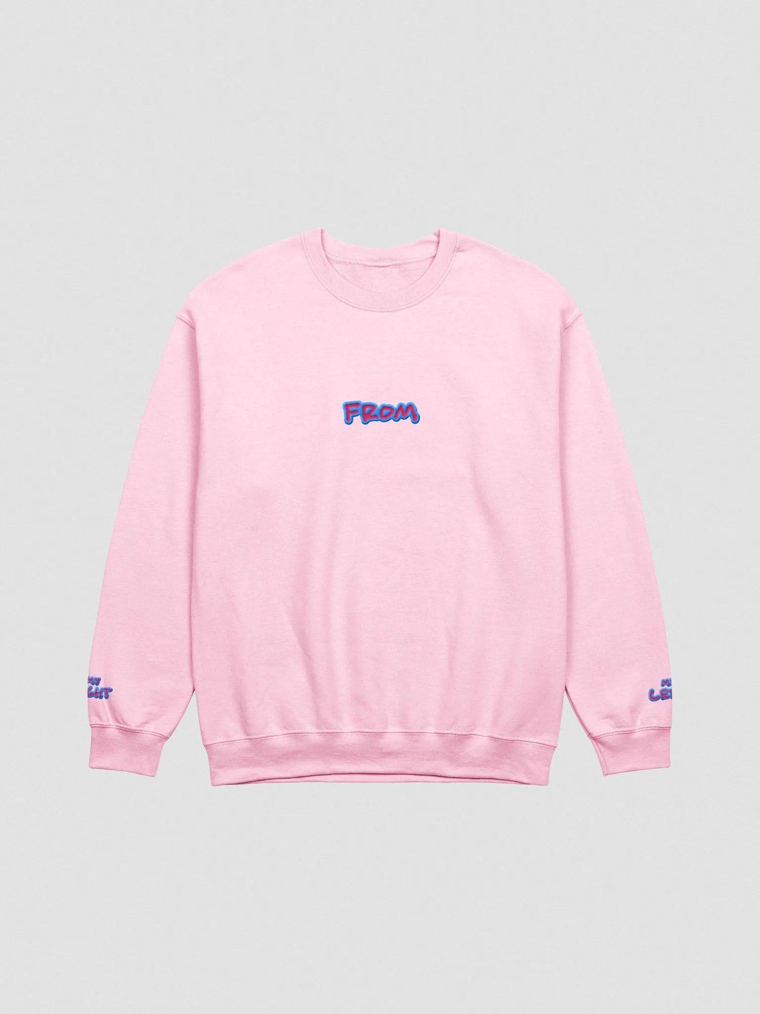 my left from my right embroidered crewneck (BUBBLEGUM DESIGN) product image (2)