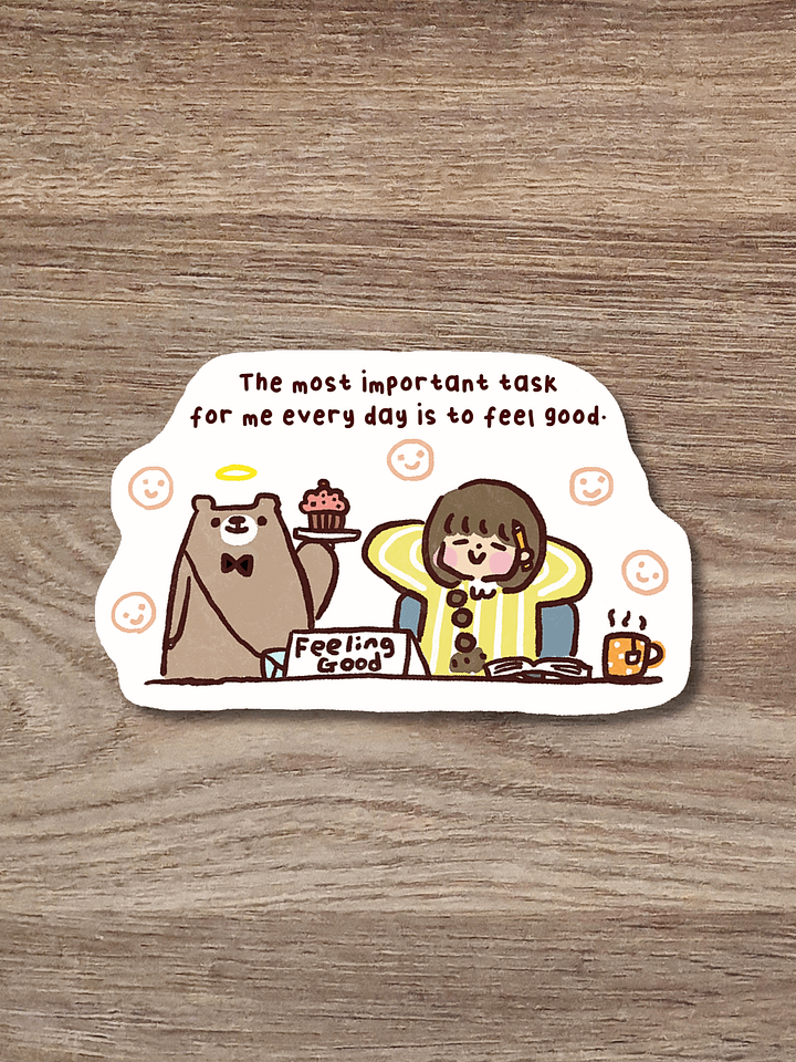 Just feel good | Positivity Glitter Sticker product image (1)