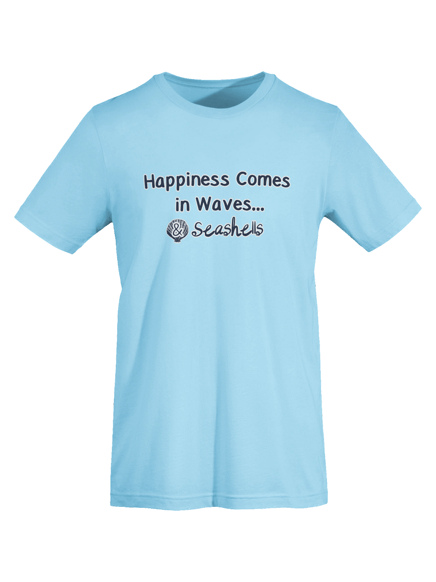 🌊 Happiness Comes in Waves...& Seashells | Coastal Beachcomber Tee | Monique Faella Designs™ product image (7)