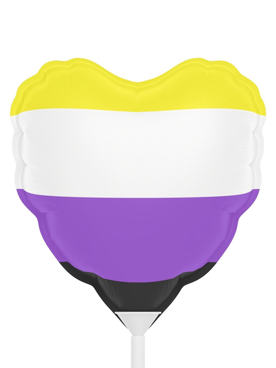 Non binary heart balloon product image (1)