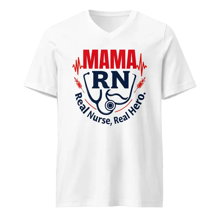 MAMA RN Real Nurse V-neck tee product image (1)
