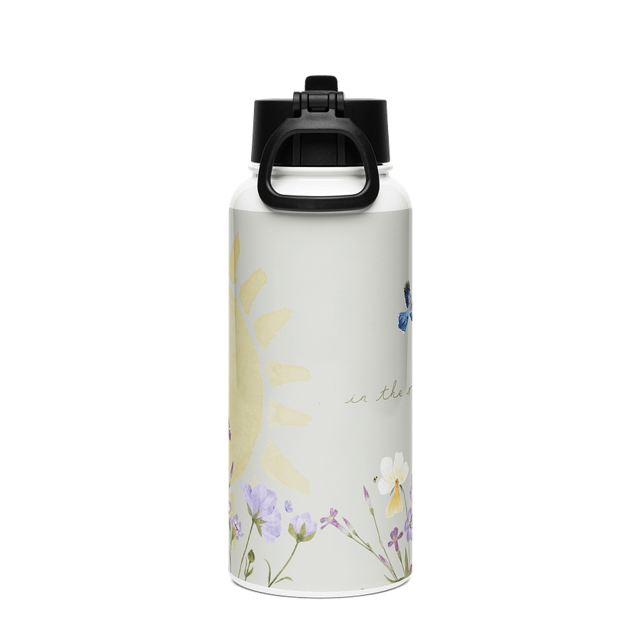 'in the sun i grow' Stainless Steel Water Bottle with a Straw Lid product image (2)