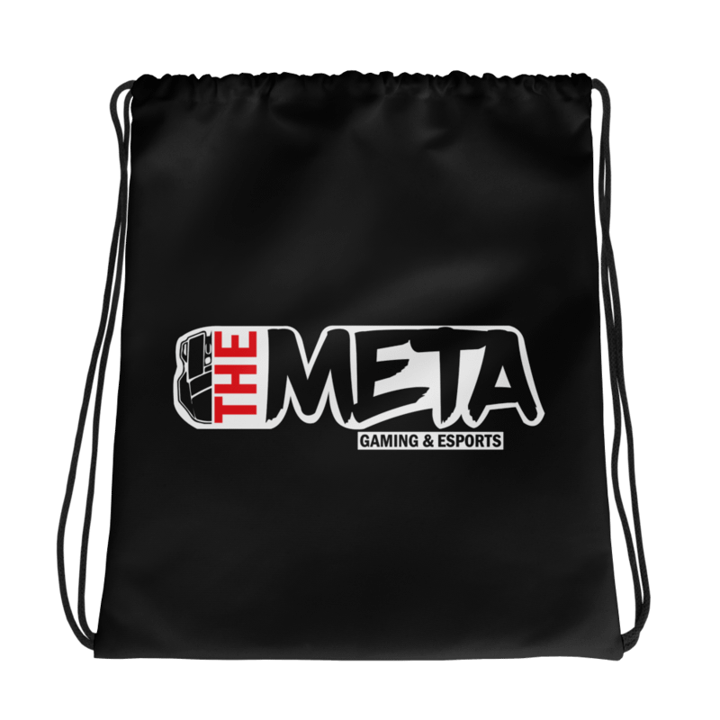 The Meta: Gaming and eSports Tri-Color Logo Drawstring Bag product image (1)