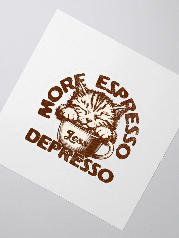 Espresso Cat Kiss Cut Stickers product image (2)