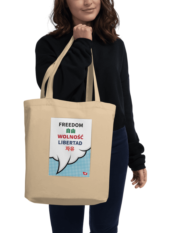 Organic Cotton Tote Bag Vintage, Freedom product image (6)