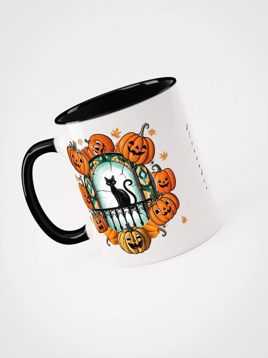 Personalized Cats, Pumpkins and Stained Glass Windows Coloured Mug product image (3)