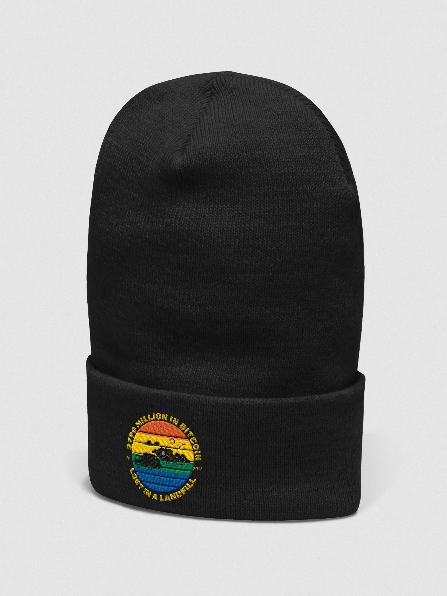 Lost Bitcoin Landfill Cuffed Beanie product image (2)