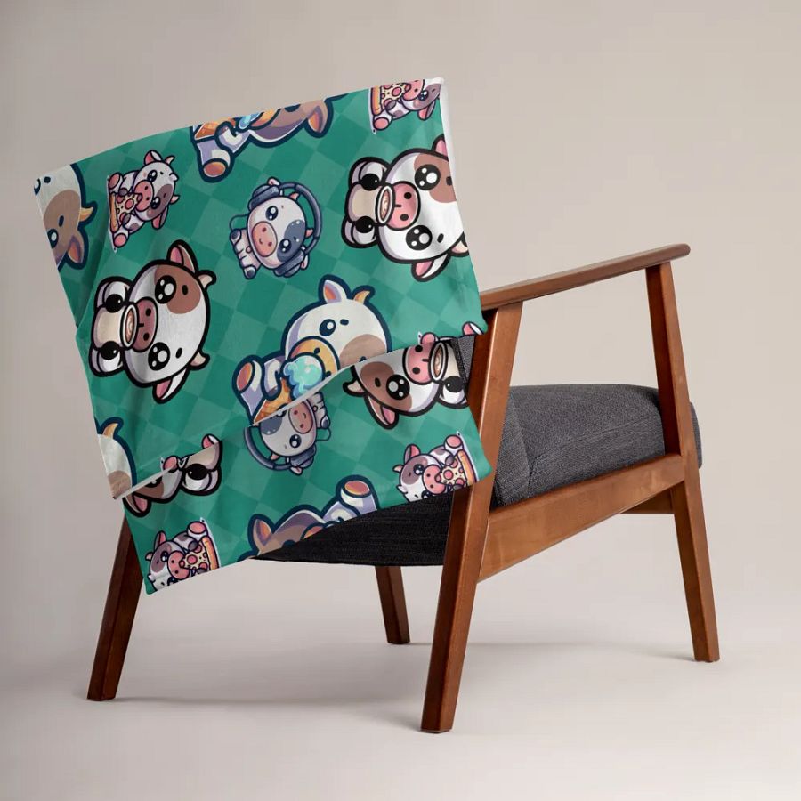 Kawaii Cows Funny Blanket for Cow Lovers product image (4)