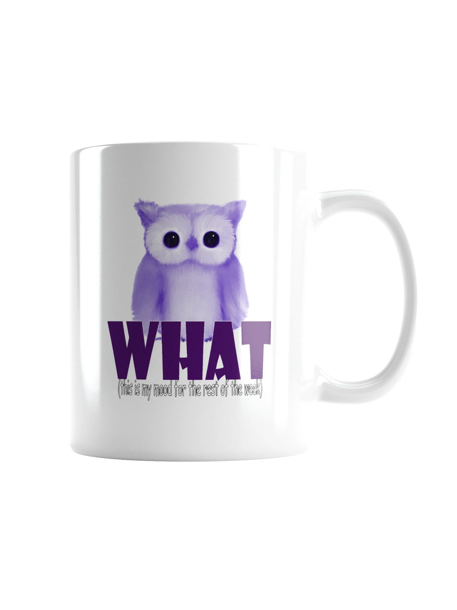 Whimsical Owl Mood White Glossy Mug product image (5)