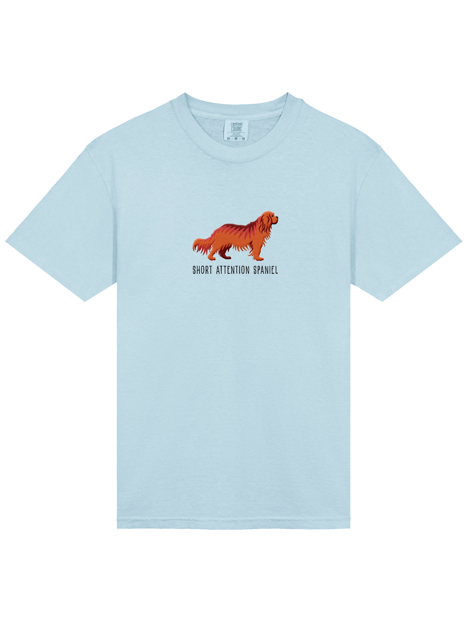 Short Attention Spaniel T-Shirt(Embroidered) of a Cavalier King Charles Spaniel(Ruby) product image (53)