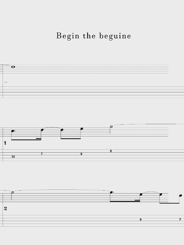 Begin the beguine - Guitar sheet music product image (1)