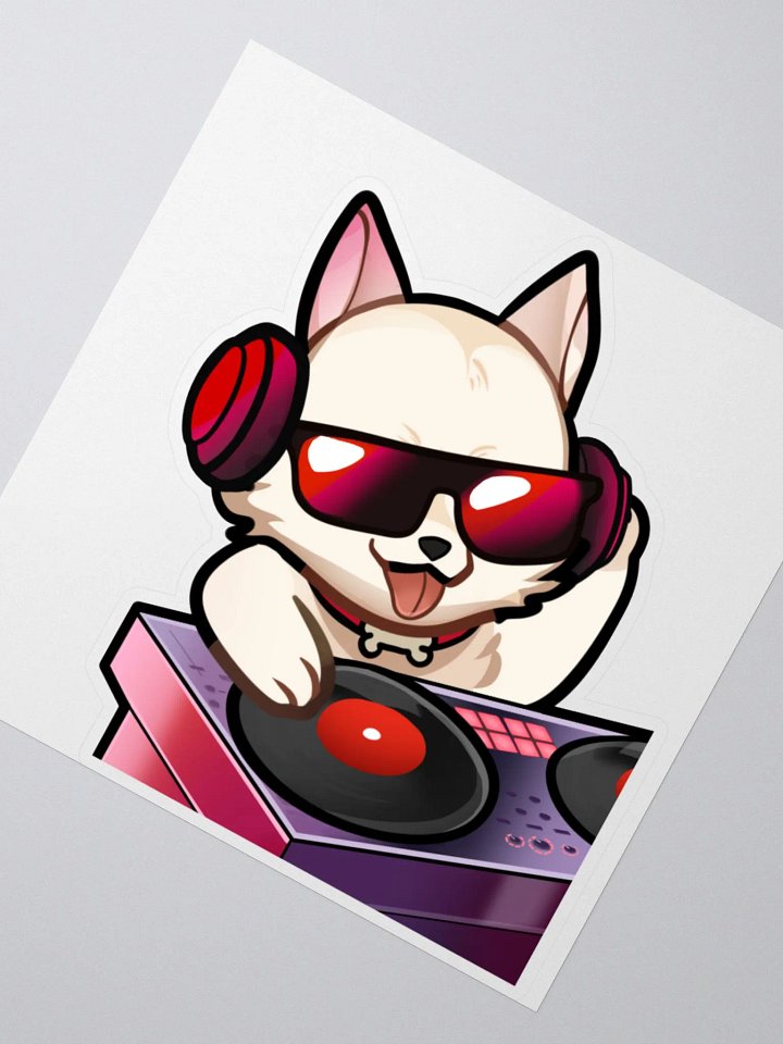 DJ Woof Kiss Cut Stickers product image (2)