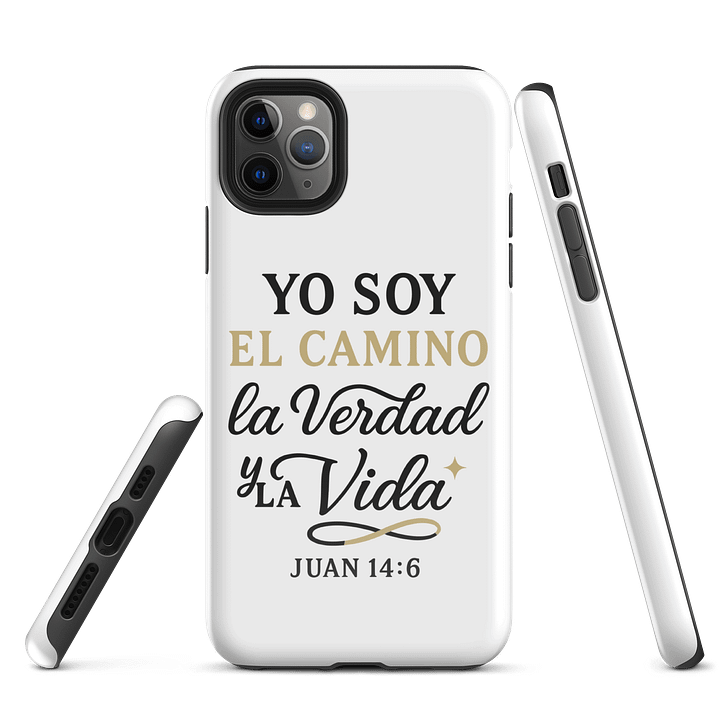Tough iPhone® Case – “Yo Soy el Camino, la Verdad y la Vida” – Spanish Bible Verse product image (1)