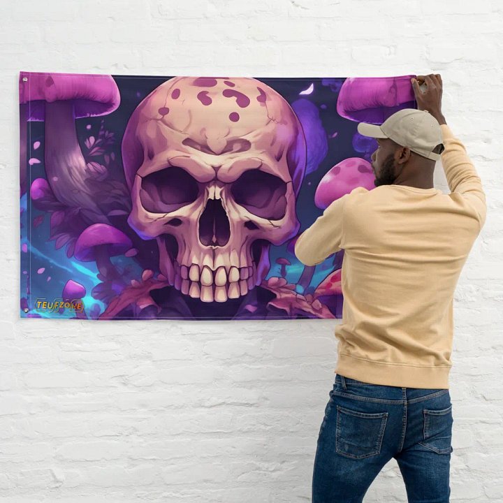 Fantasy Skull Dreams All-Over Flag product image (1)