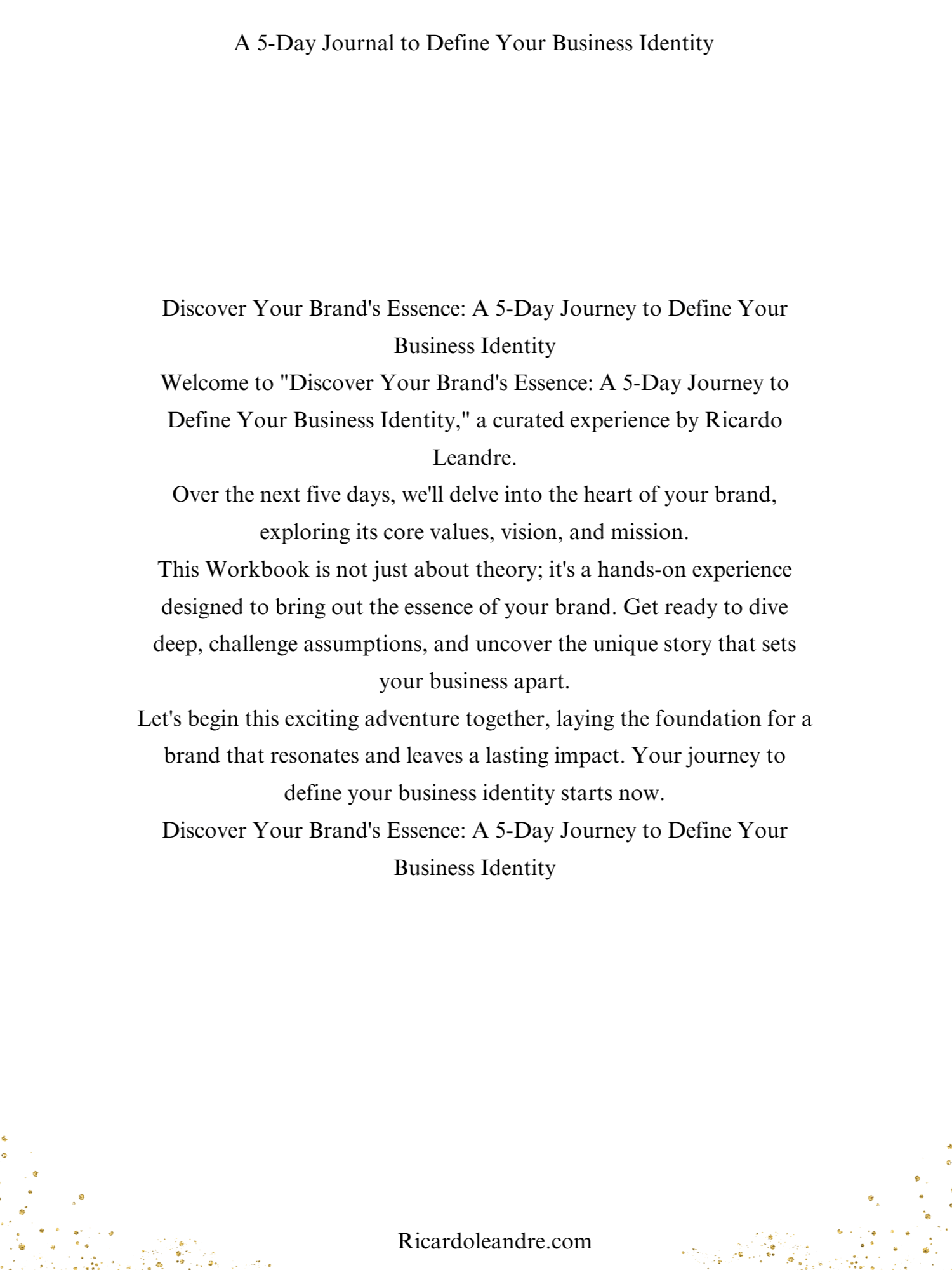 Discover Your Brand’s Essence: A 5-Day Journal to Define Your Business Identity product image (3)