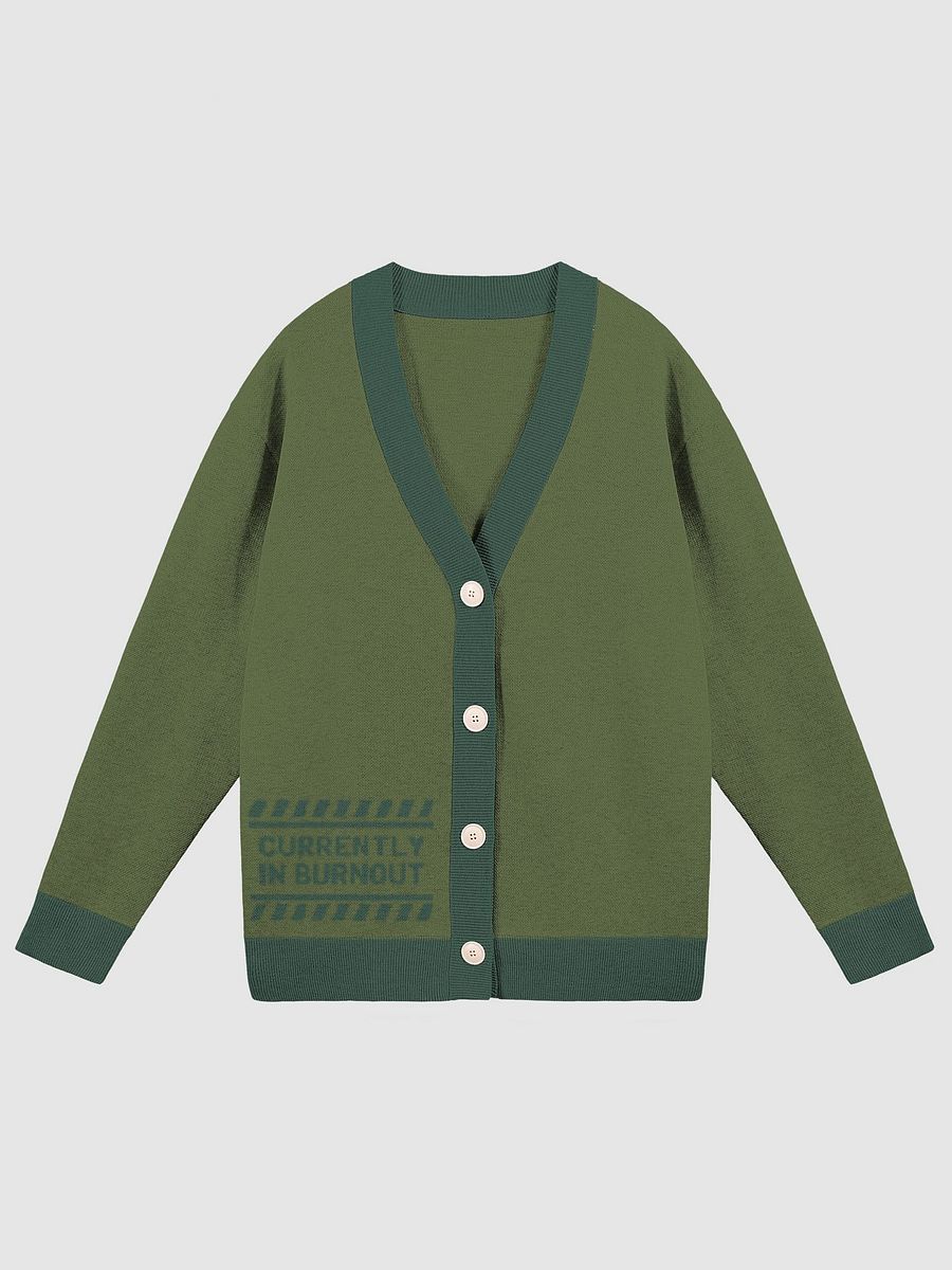 CURRENTLY IN BURNOUT (sm. design, duotone green) knitwear cardigan product image (1)