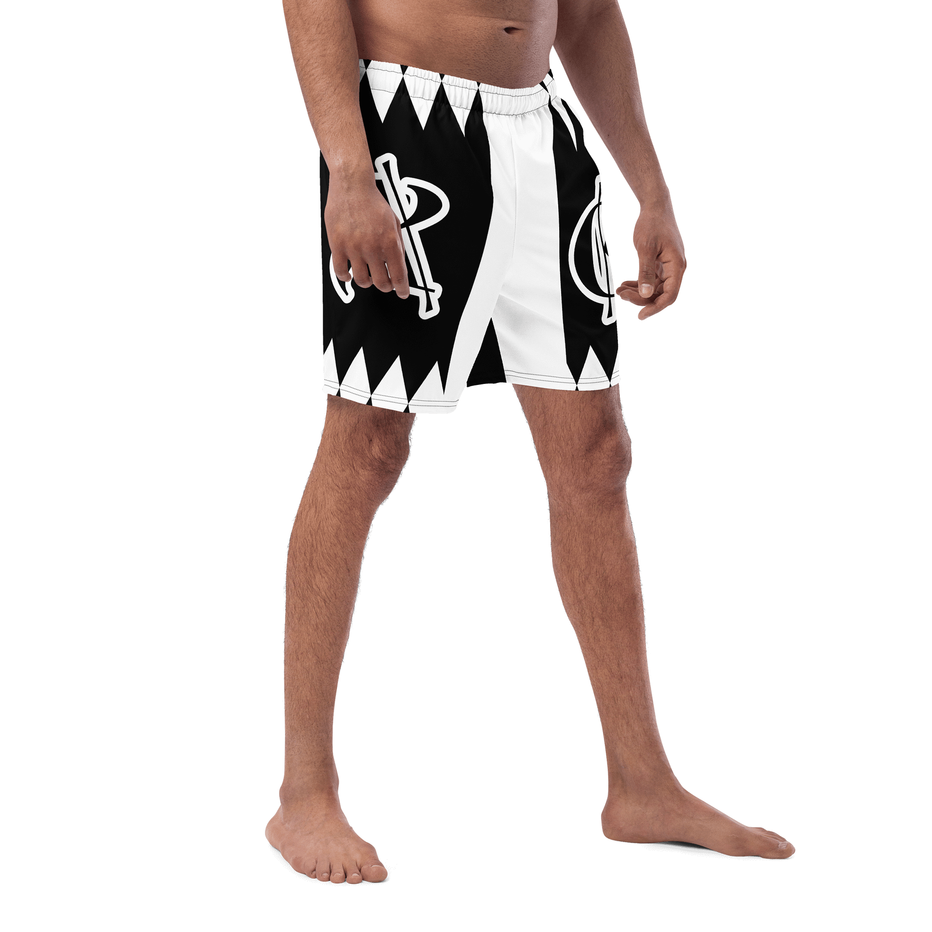 XPRESSIVE @ CAPACITY BLKOUT/WHITE ..XC OR YOUR INITIALS! SWIM TRUNK SHORTS product image (9)