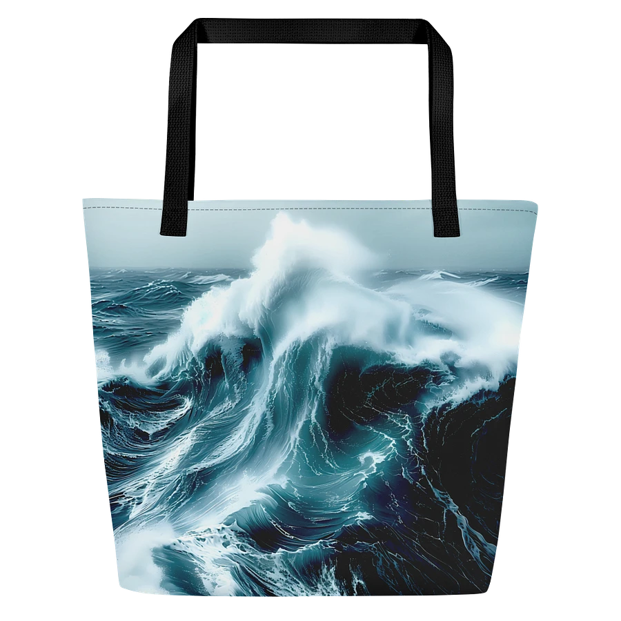 Tote Bag: Dramatic Seascape Ocean Waves Turbulent Sea Ocean Lover Design product image (3)