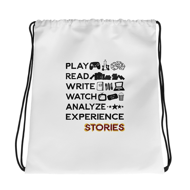 Experience Stories Drawstring Bag (Red and Gold) product image (1)