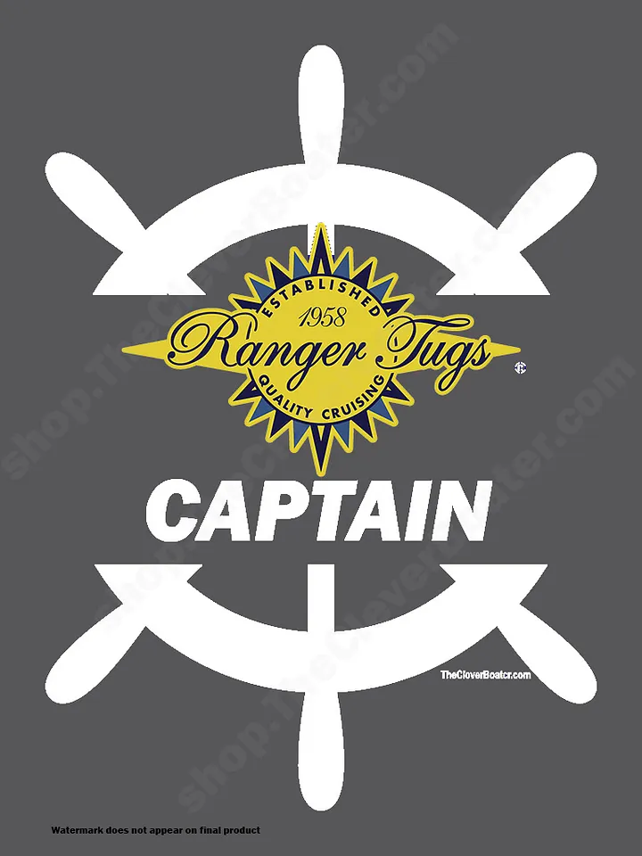 Ranger Tug Captain - T-Shirt - Dark Shirt w/White Logo product image (2)