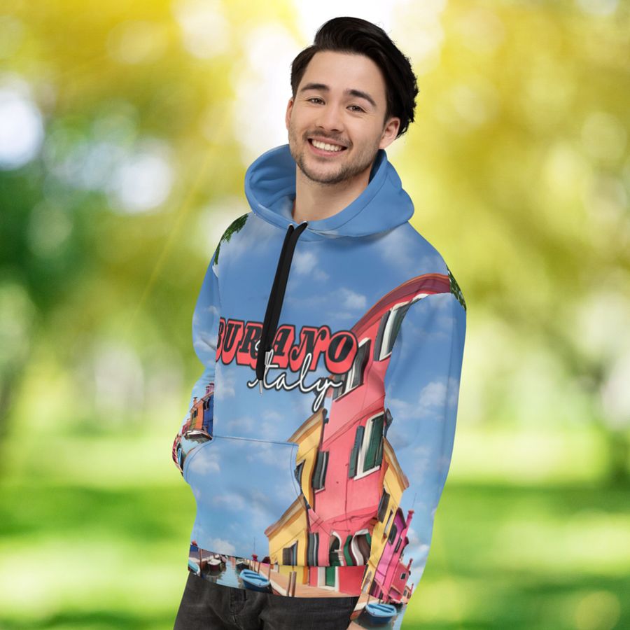 Burano Italy All Over Print Hoodie product image (1)