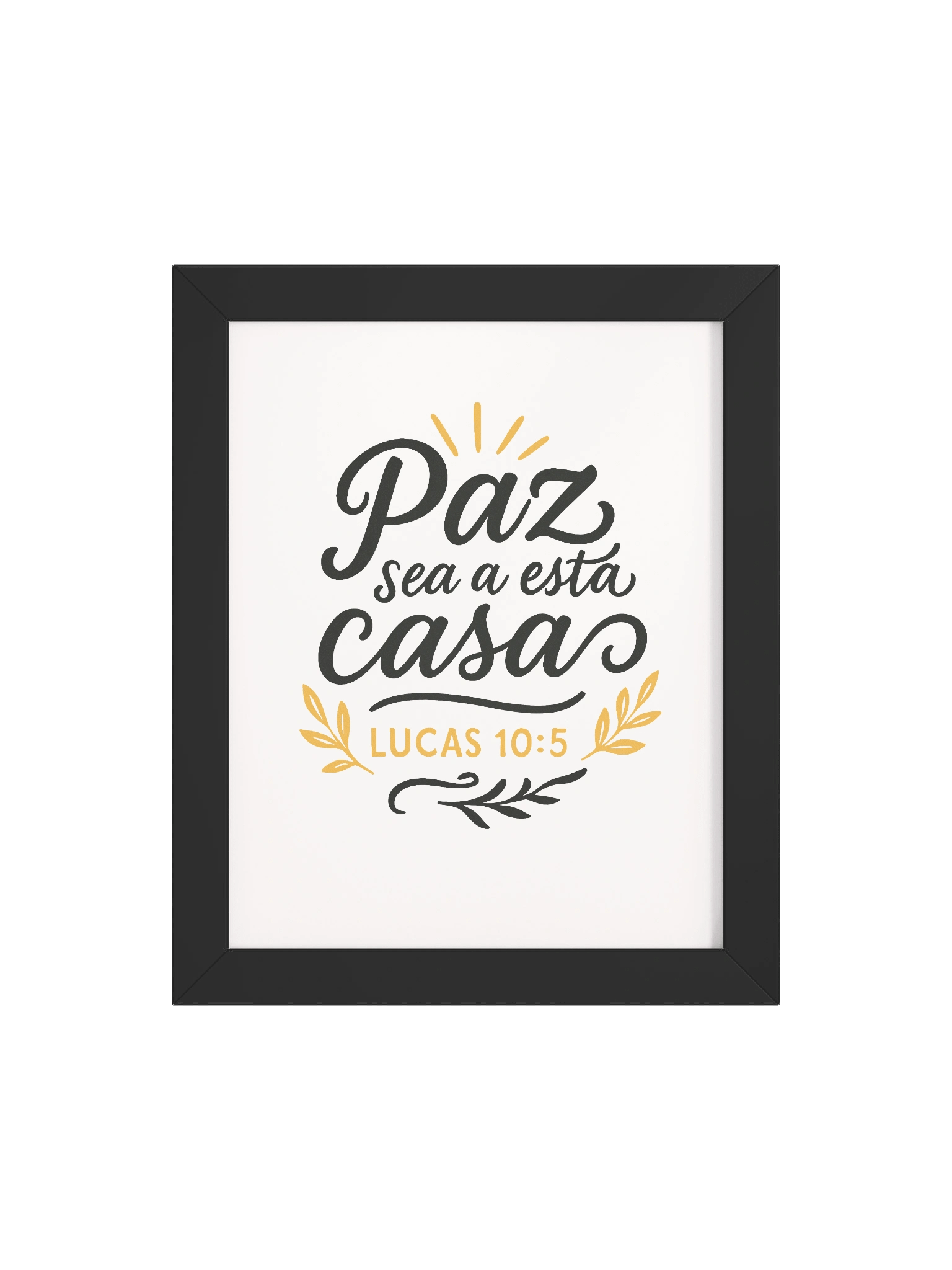 Framed Christian Poster (Spanish) – Luke 10:5 product image (25)