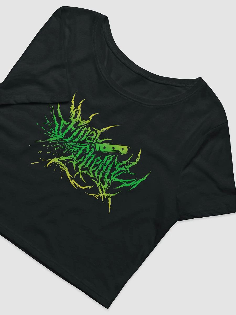 Keep It Metal Green Logo Womens Printed Crop Top product image (2)
