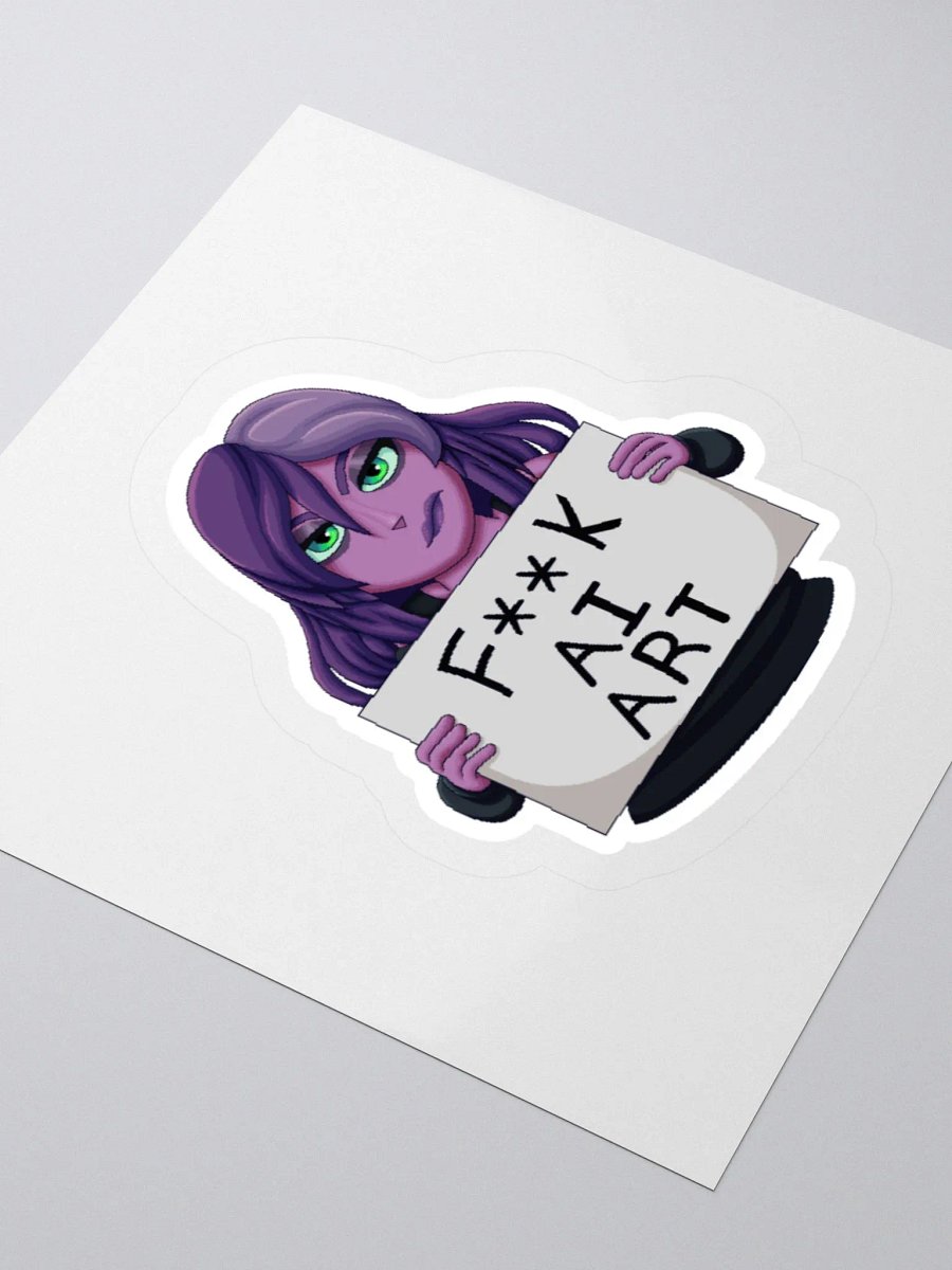 Fuck AI Art - Jelly Sticker product image (3)