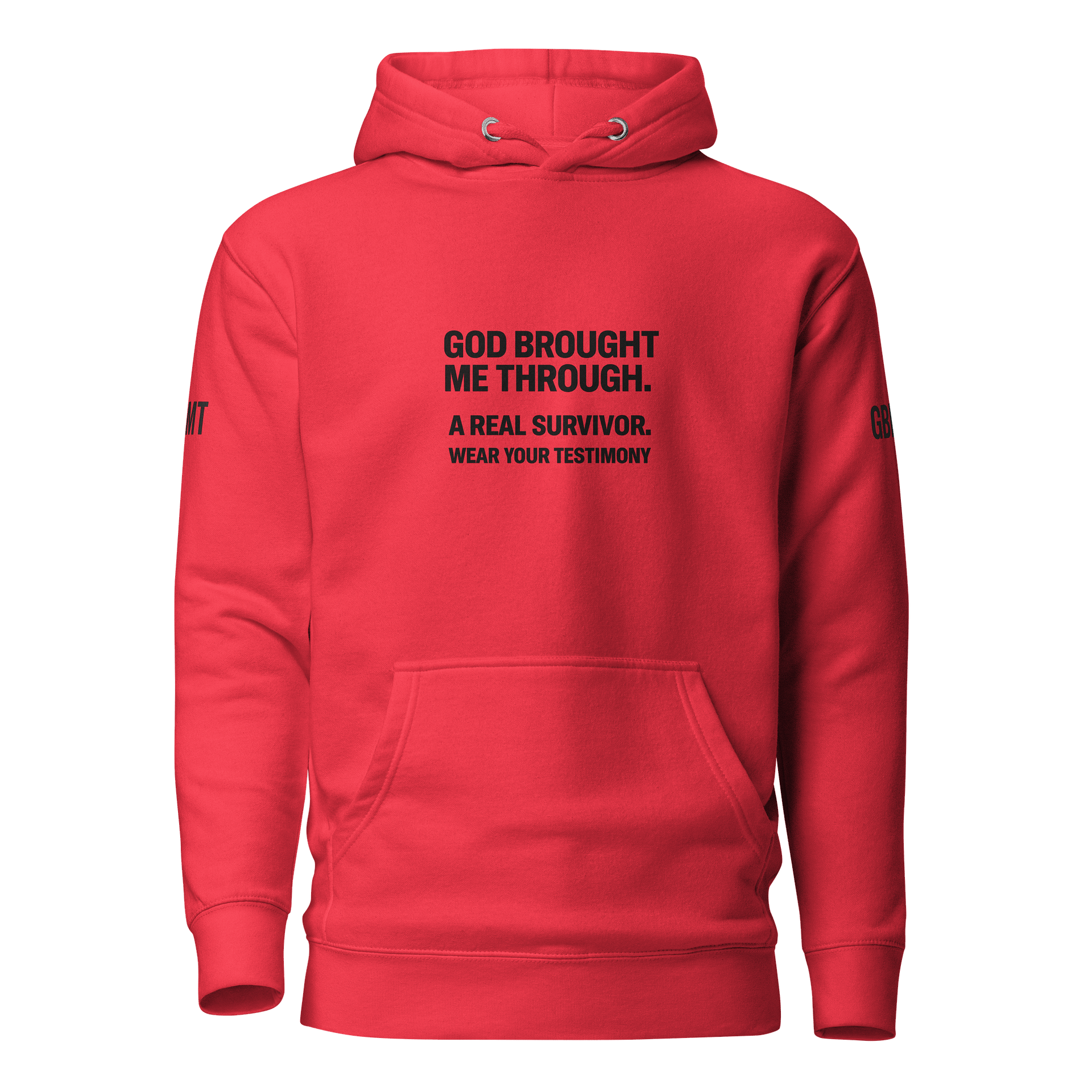 God Brought Me Through Hoodie -A Real Survivor I Wear Your Testimony Collection product image (2)