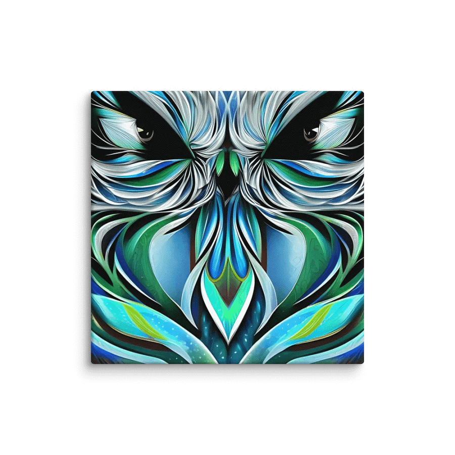 Fantasy Fractal Owl Art - v7 product image (1)