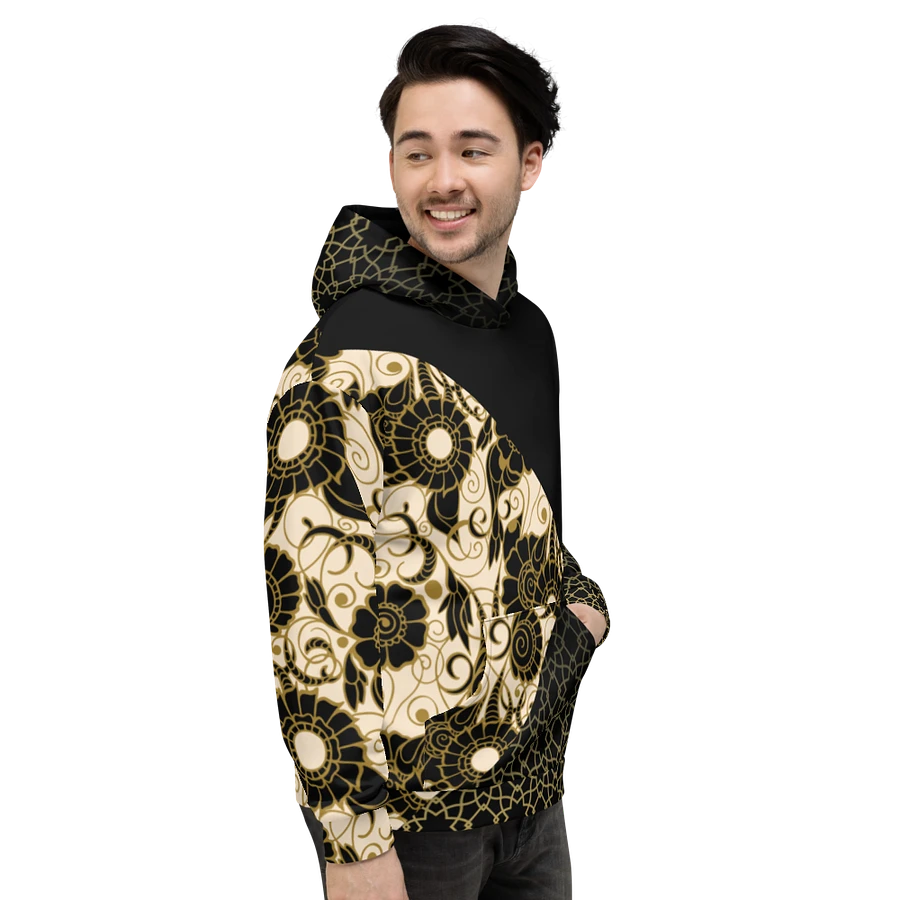 Black And Gold Patterned Hoodie product image (7)