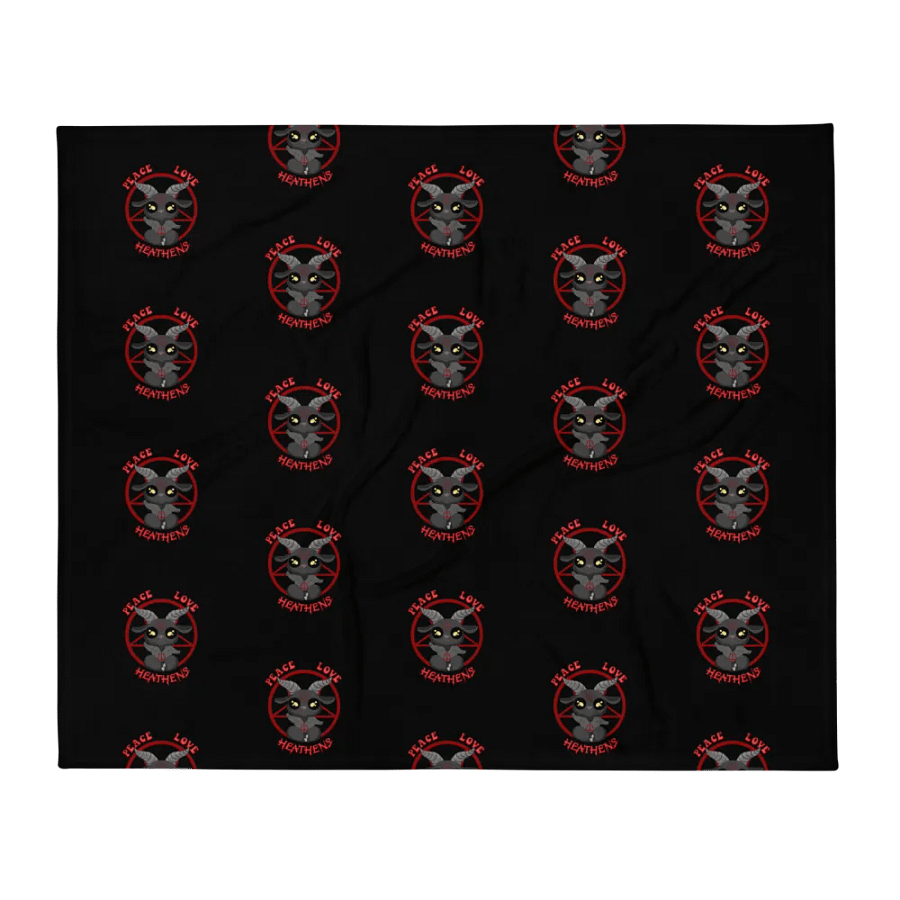 Peace, Love, Heathens Throw - Red product image (1)