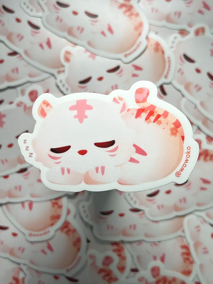 Sleepy Zodiac Animal - Tiger - Sticker product image (1)