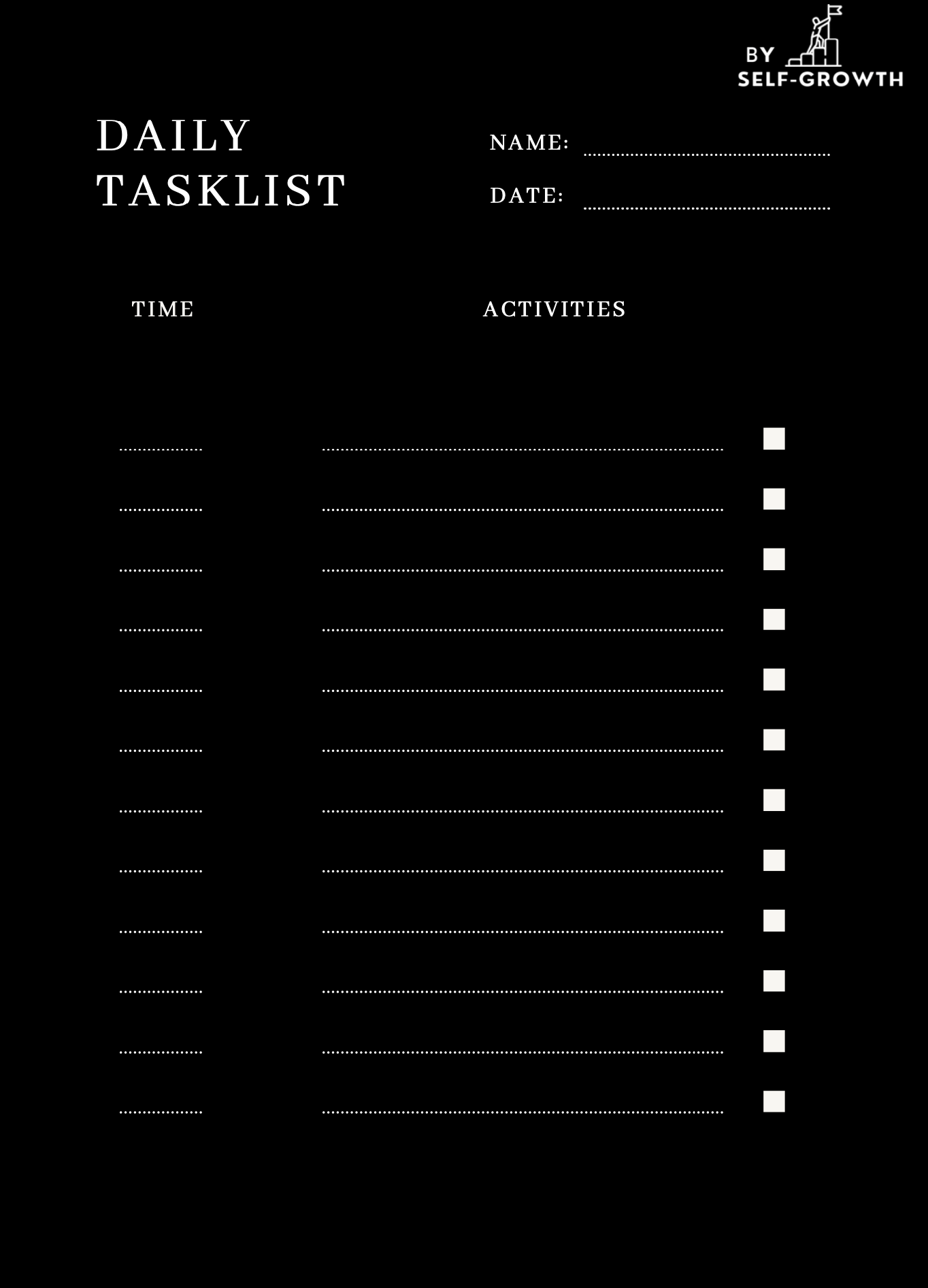 Fillable Dailytask List Planner product image (1)