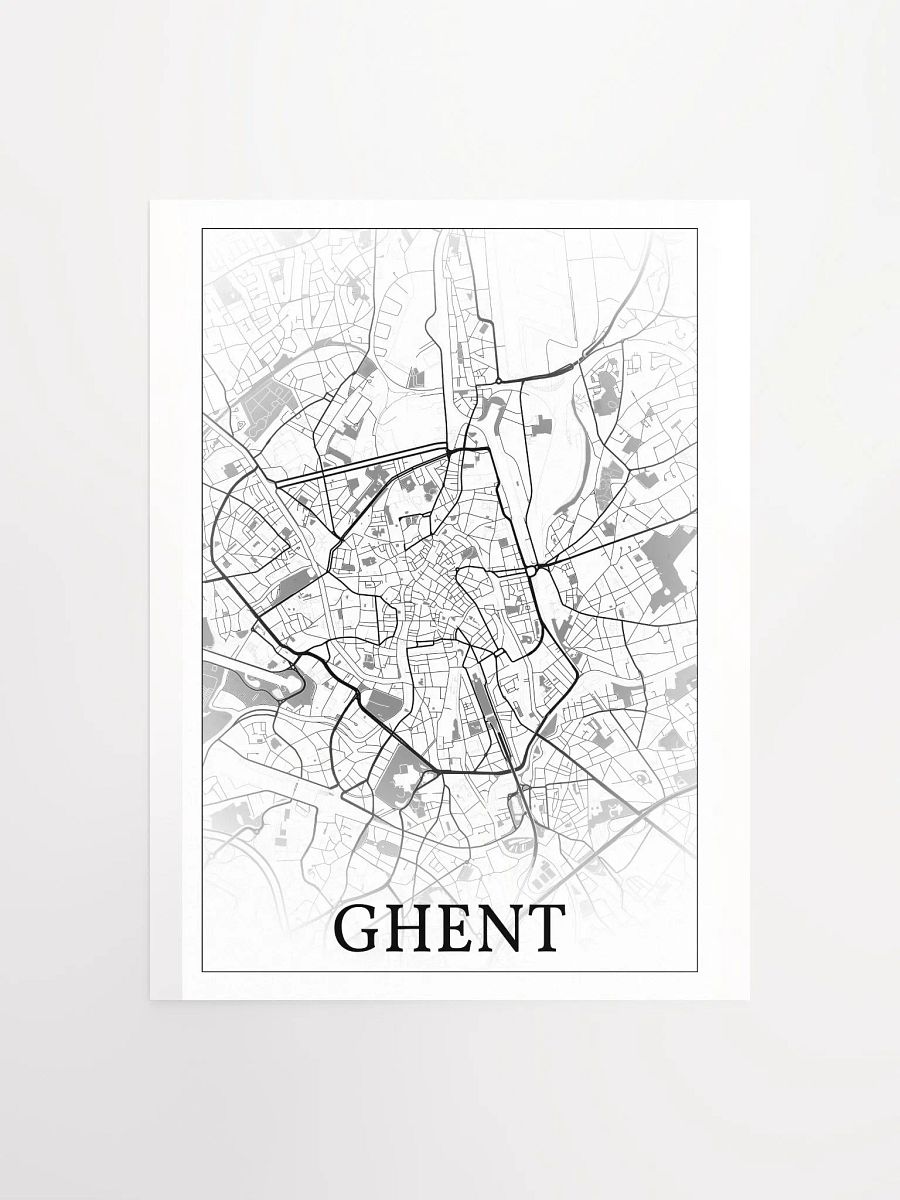 Ghent, Belgium, city map print product image (2)