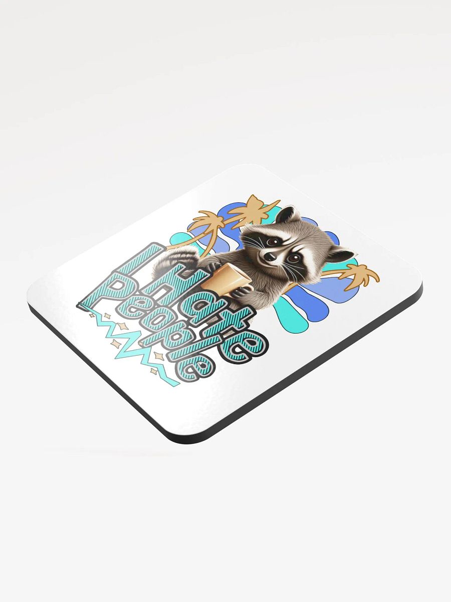 I Hate People Raccoon Sassy Glossed Cork Coaster product image (3)