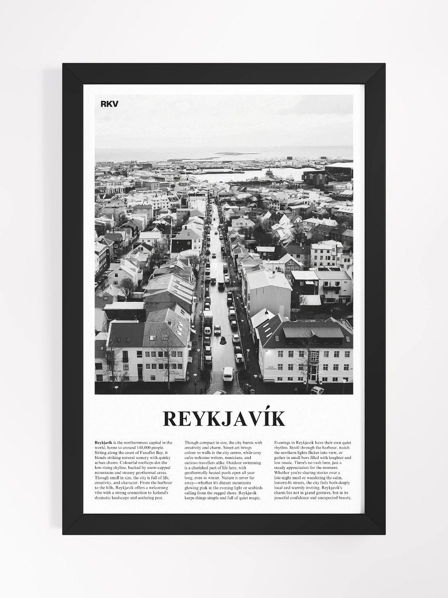 Reykjavik 02 Newspaper Poster | Framed product image (5)